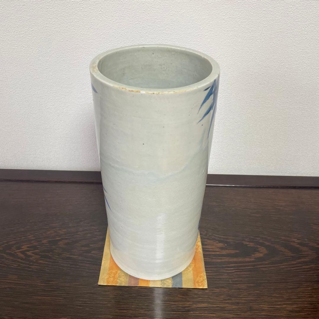 薩摩焼 平佐 ト 染付 花生 花入 花器 花瓶