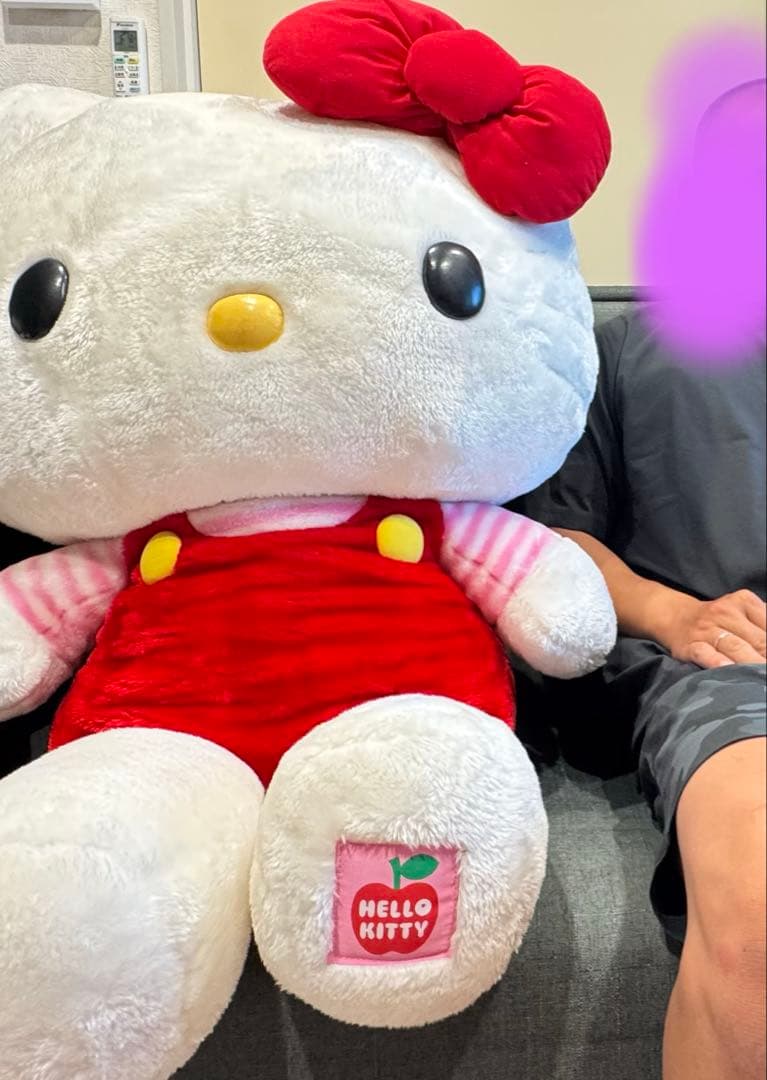 「美品」キティちゃんぬいぐるみ　超特大キティちゃん　希少レアキティ 4L