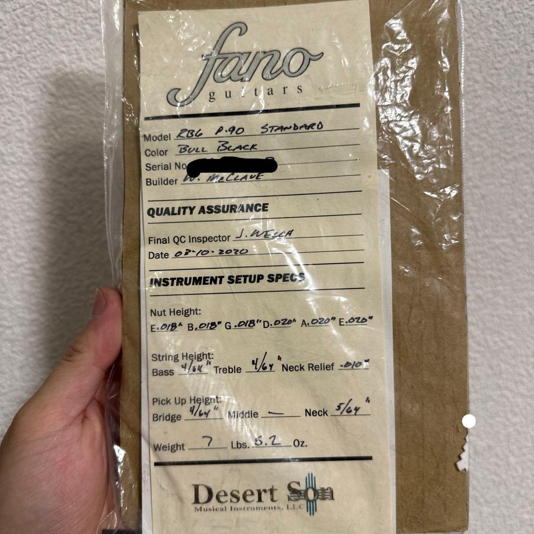 ギター Fano guitars Standard RB6 Mod