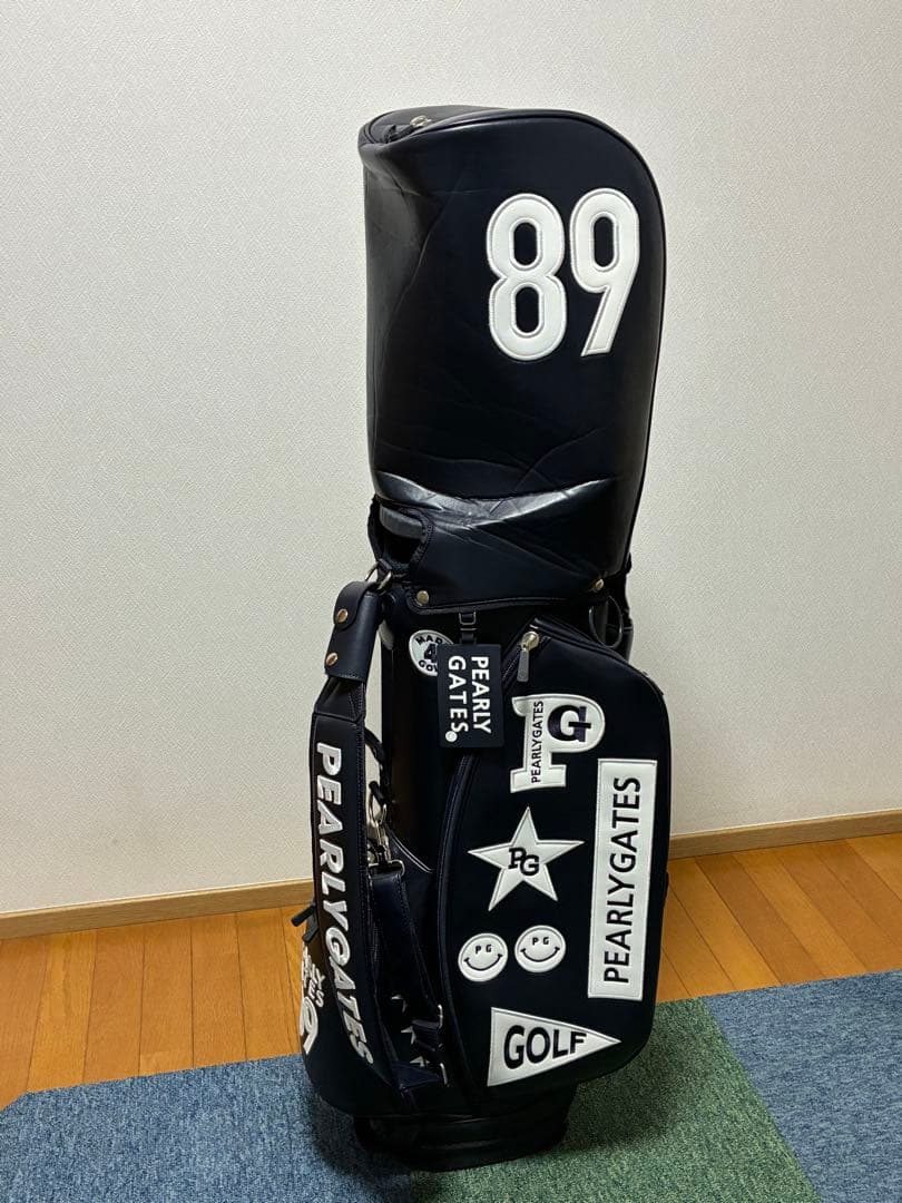 ＜モモシン＞【パーリーゲイツ】 スタンド式キャディバッグ ネイビー