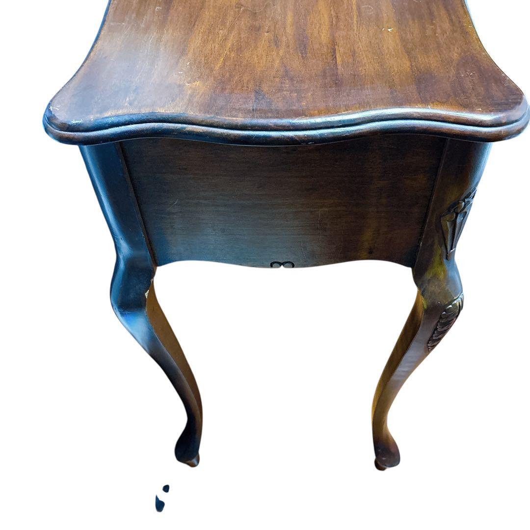 アンティーク 彫刻　猫脚　木製 コンソールテーブル デスク ヴィンテージ