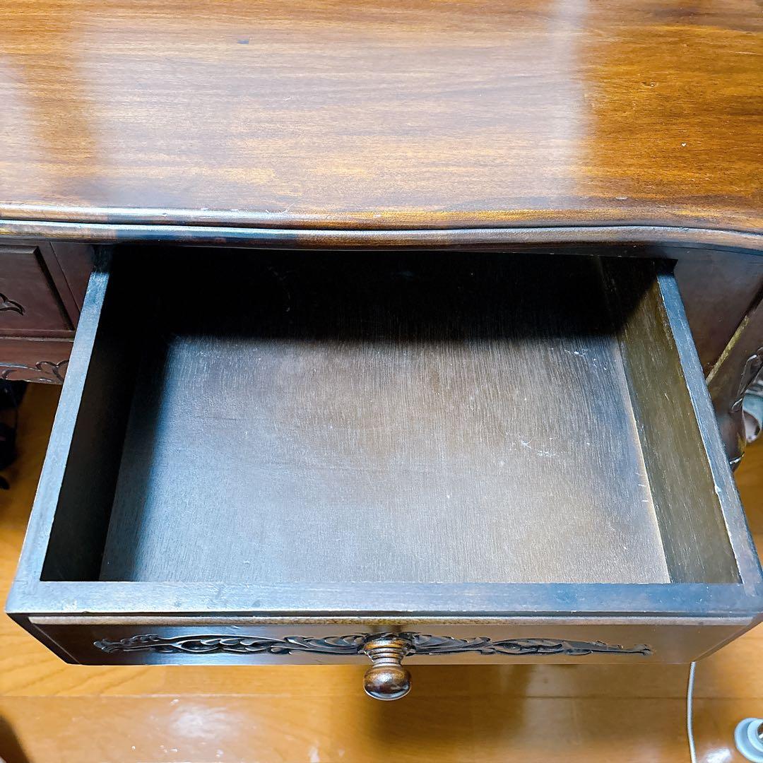 アンティーク 彫刻　猫脚　木製 コンソールテーブル デスク ヴィンテージ