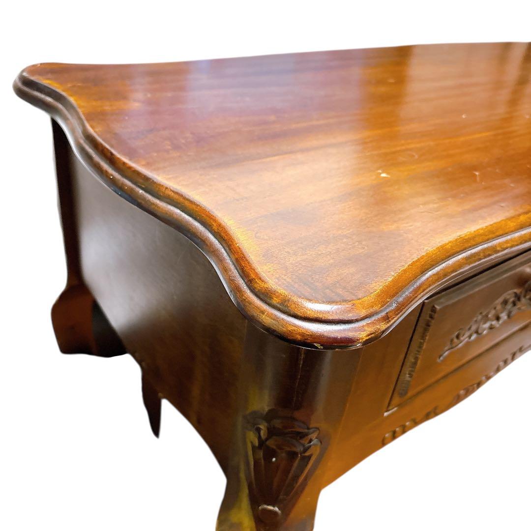 アンティーク 彫刻　猫脚　木製 コンソールテーブル デスク ヴィンテージ