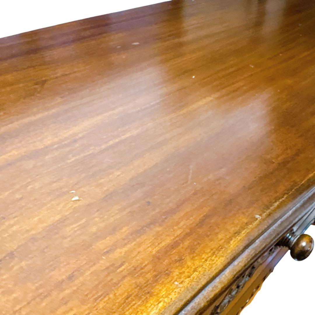 アンティーク 彫刻　猫脚　木製 コンソールテーブル デスク ヴィンテージ