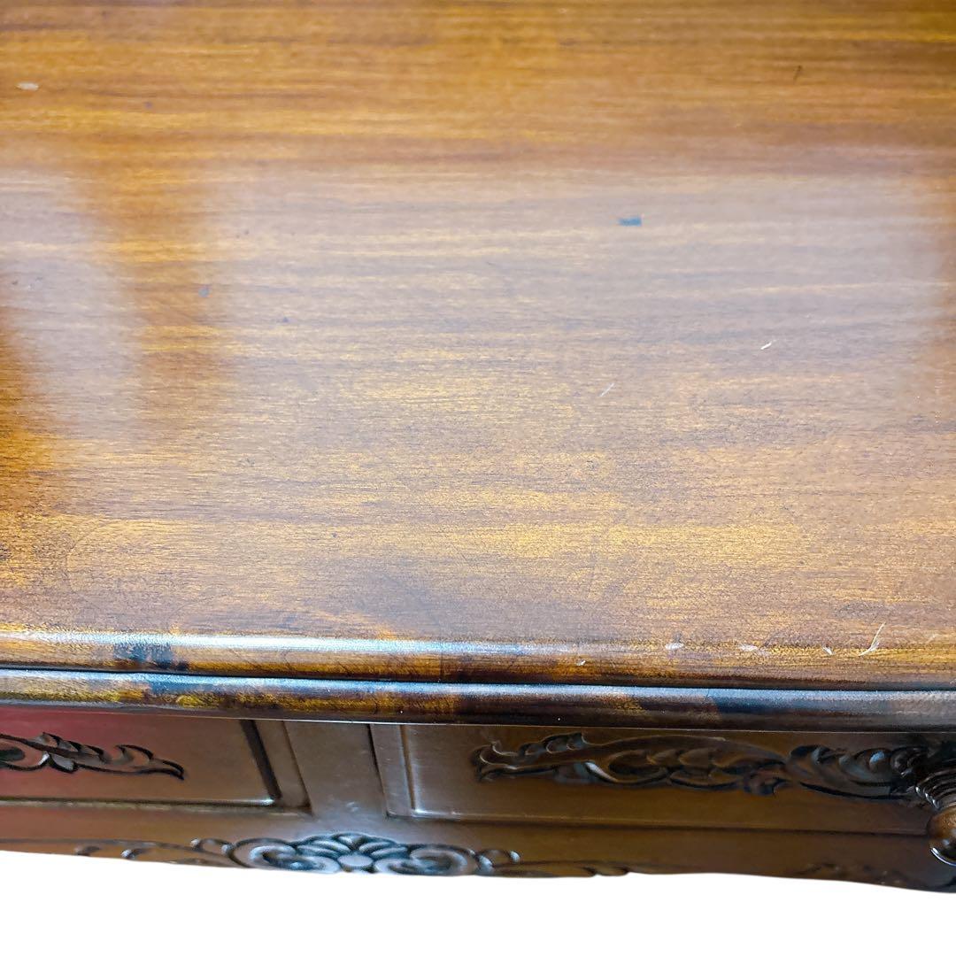 アンティーク 彫刻　猫脚　木製 コンソールテーブル デスク ヴィンテージ