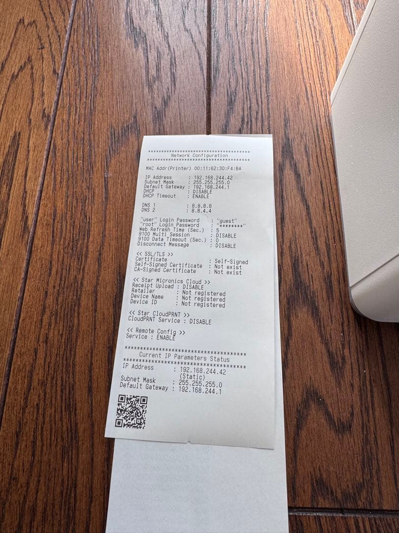 スター精密　MCP30 WT レシートプリンター