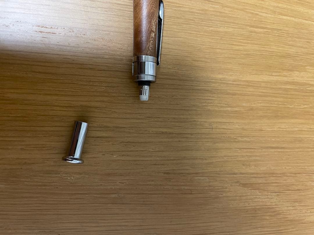 工房楔シャープペンシル　欅　固定式口金付き