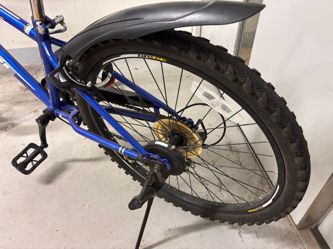 【割引中】【一部エリア手渡送料込】自転車　青 前バスケット付