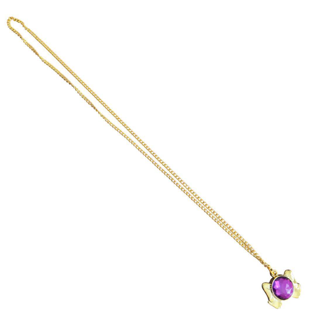 【平成レトロ】1990年代　セボンスター　パープル　ネックレス　デッドストック