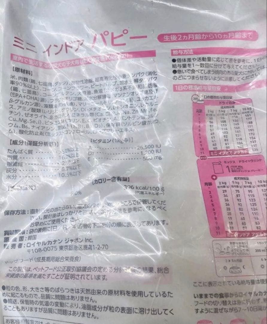 【ドッグフード】ロイヤルカナン/ミニインドアパピー/10kg