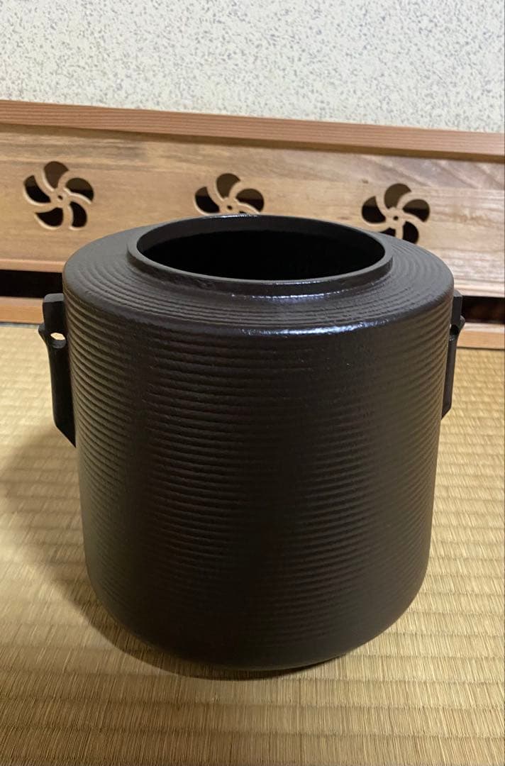 希少・早い者勝ち❗️糸目筒釜　しきの釜　錆びない　茶道具