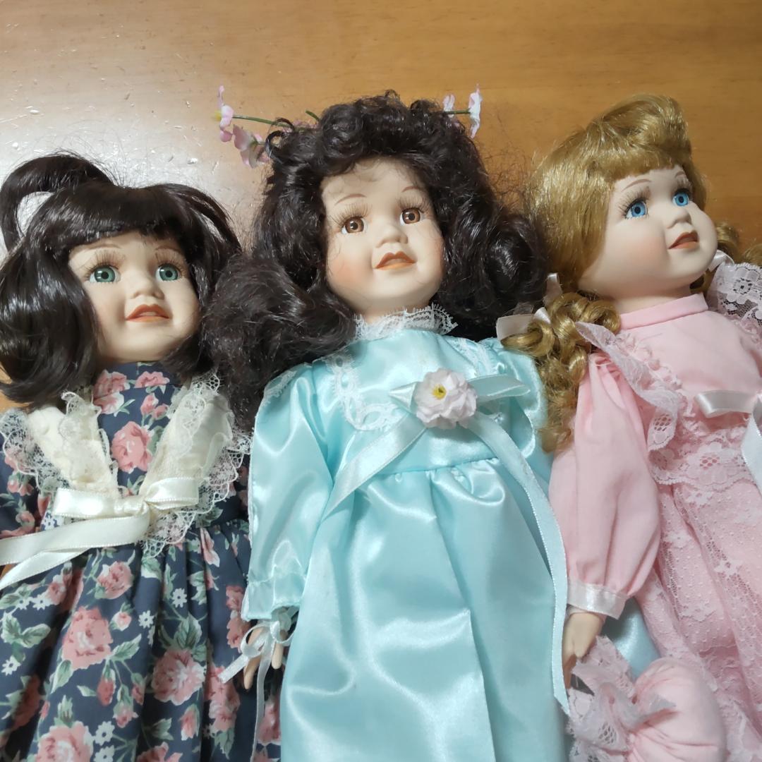 人形　3体　ドール　ヴィンテージ　　西洋人形　ビスクドール