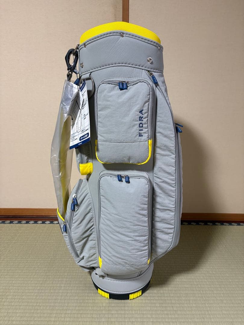 【TM】【新品未使用】FIDRA キャディバッグ グレー/イエロー