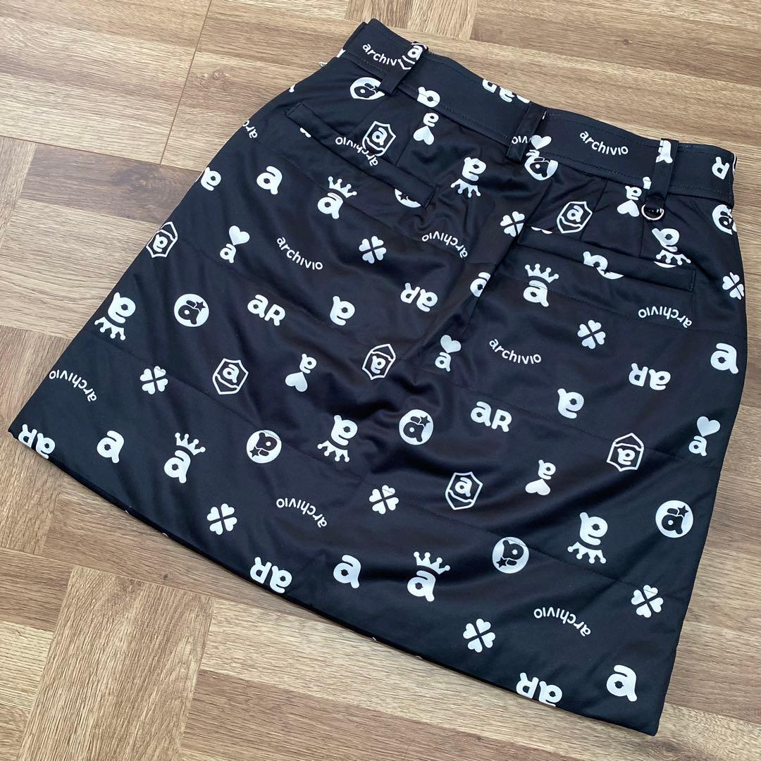美品♡アルチビオ♡スカート♡ブラック♡ホワイト♡中綿♡S