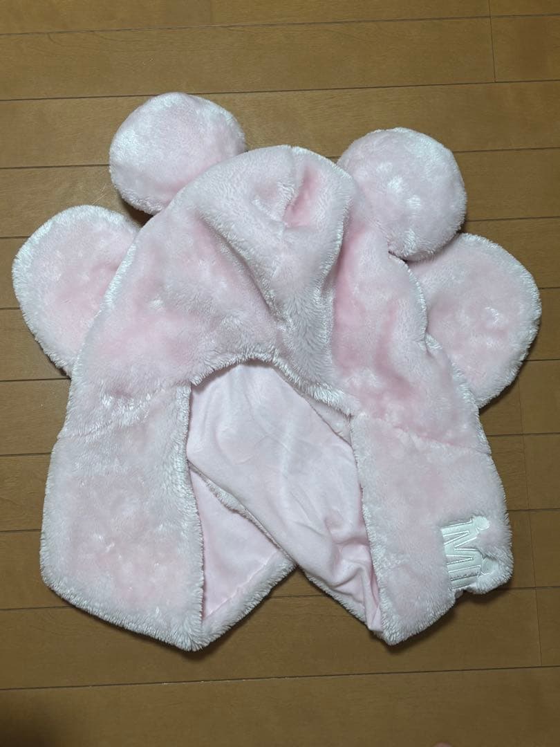 ディズニー マフラーキャップ ミニー ピンク
