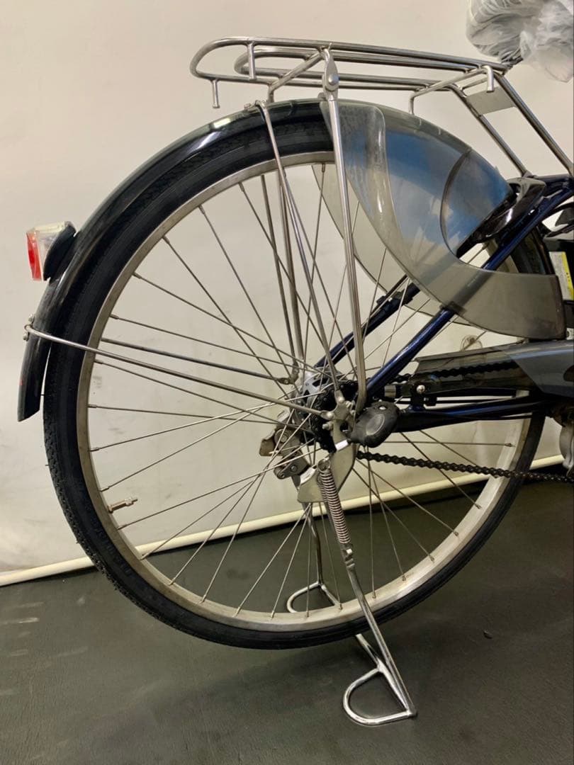 1年保証　ヤマハ　パスナチュラ　26インチ　紺色　街乗り　電動アシスト自転車