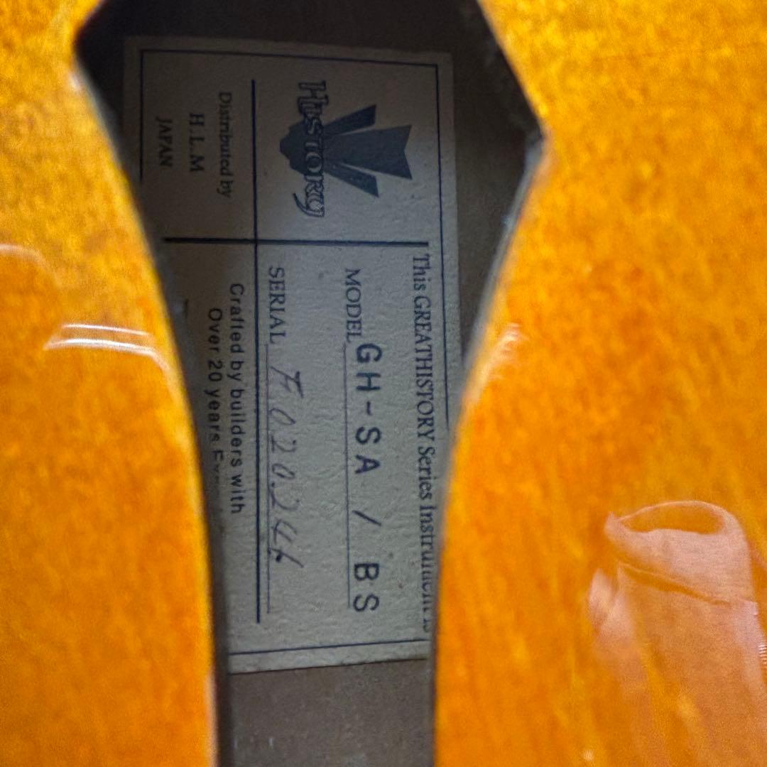 history gh-sa フジゲン製 ES-335タイプ セミアコ2002年製