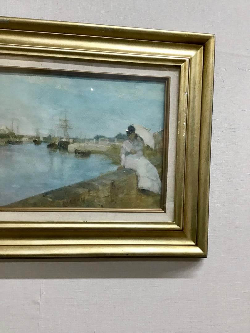 管55☆絵画☆ベルト・モリゾ☆ロリアンの港☆複製画