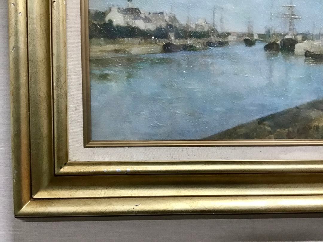 管55☆絵画☆ベルト・モリゾ☆ロリアンの港☆複製画