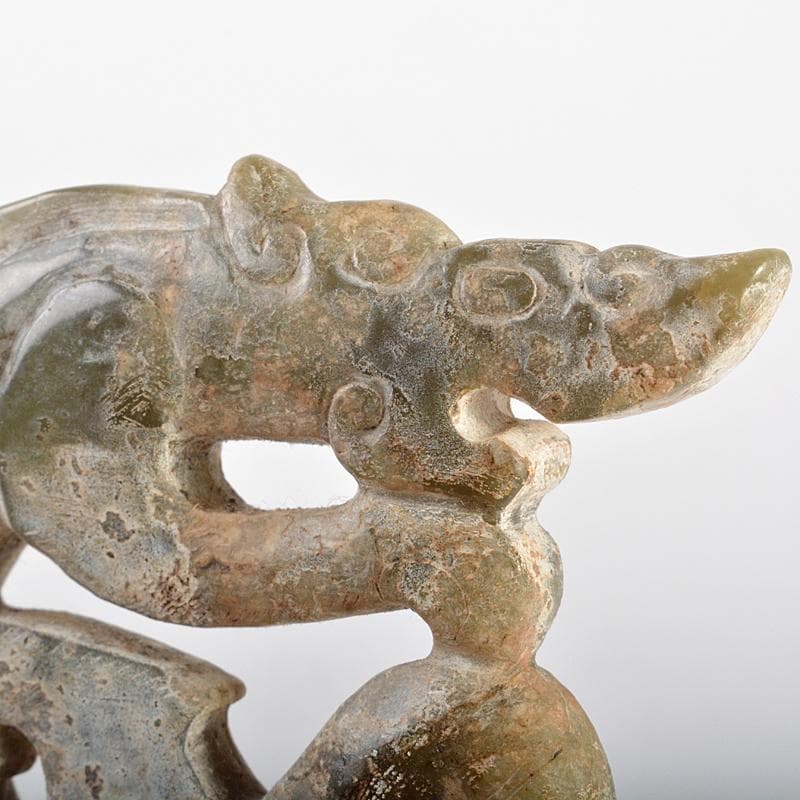 中国　玉石彫刻　神獣　玉器　玉壁　玉飾　玉珮　M　R5509