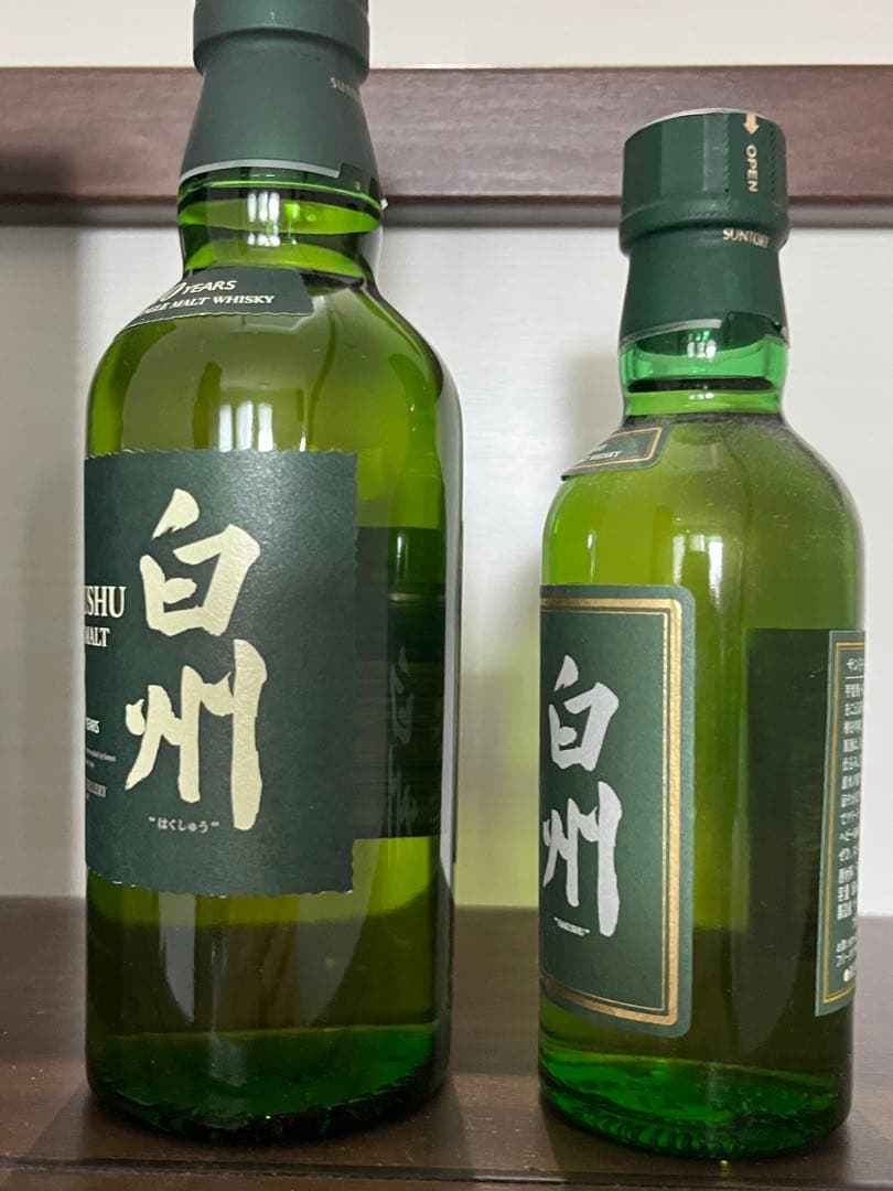 【週末限定値下げ】 白州 10年 シングルモルト350mlボトル&180ml