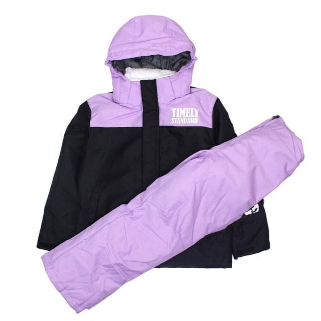 スキーウェア ジュニア 女の子 上下セット サイズ調整付き ブラック 160