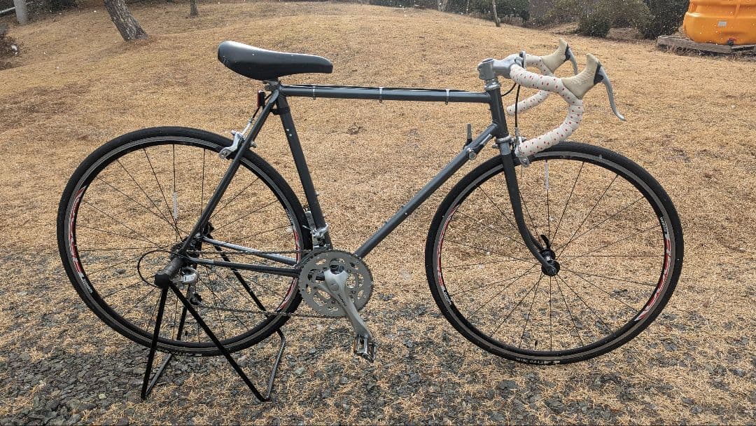 クロモリフレームロードバイク 2×7s 700×23c 塗装済宮城県 手渡し限定