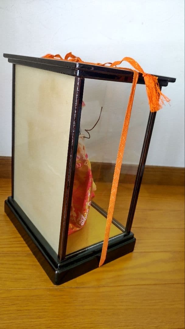 日本人形 藤娘 ガラスケース入り