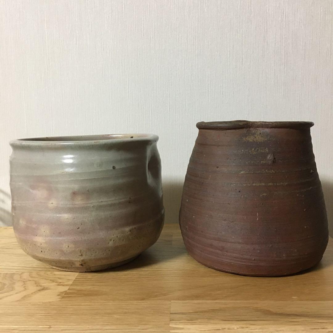 備前焼　萩焼　茶道具　建水