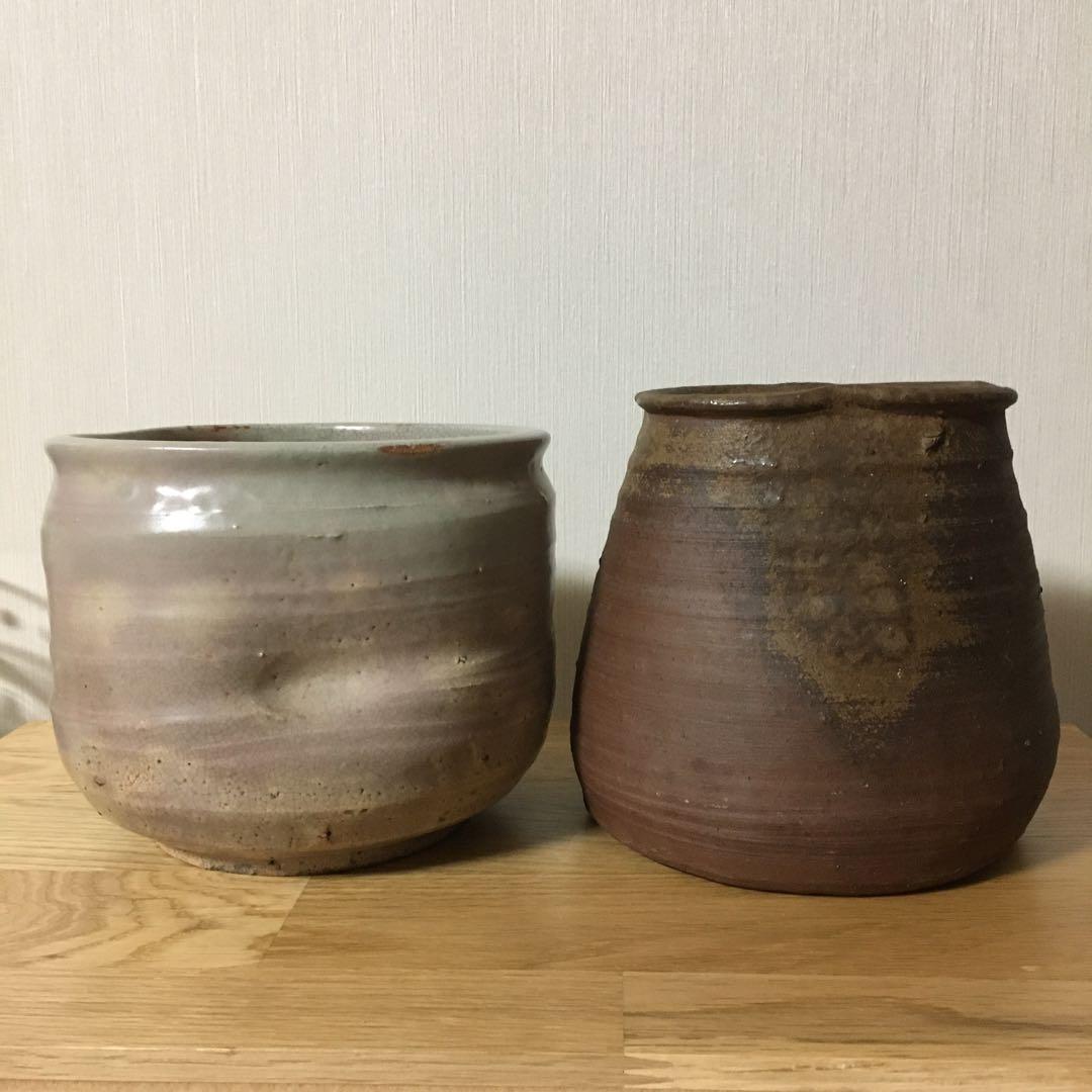 備前焼　萩焼　茶道具　建水