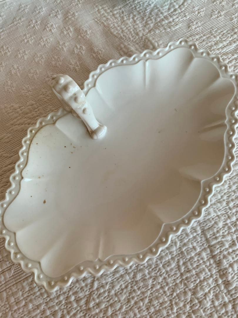 フランス・オランダ・ドイツアンティーク /ビンテージレリーフ白磁陶器6点set