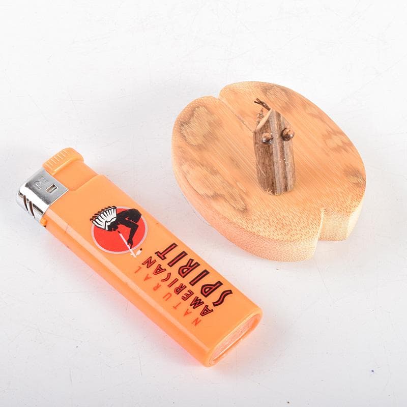 茶道具　竹細工師　山田竹遊造　蓮に蛙　竹香合　共箱　C　R4927