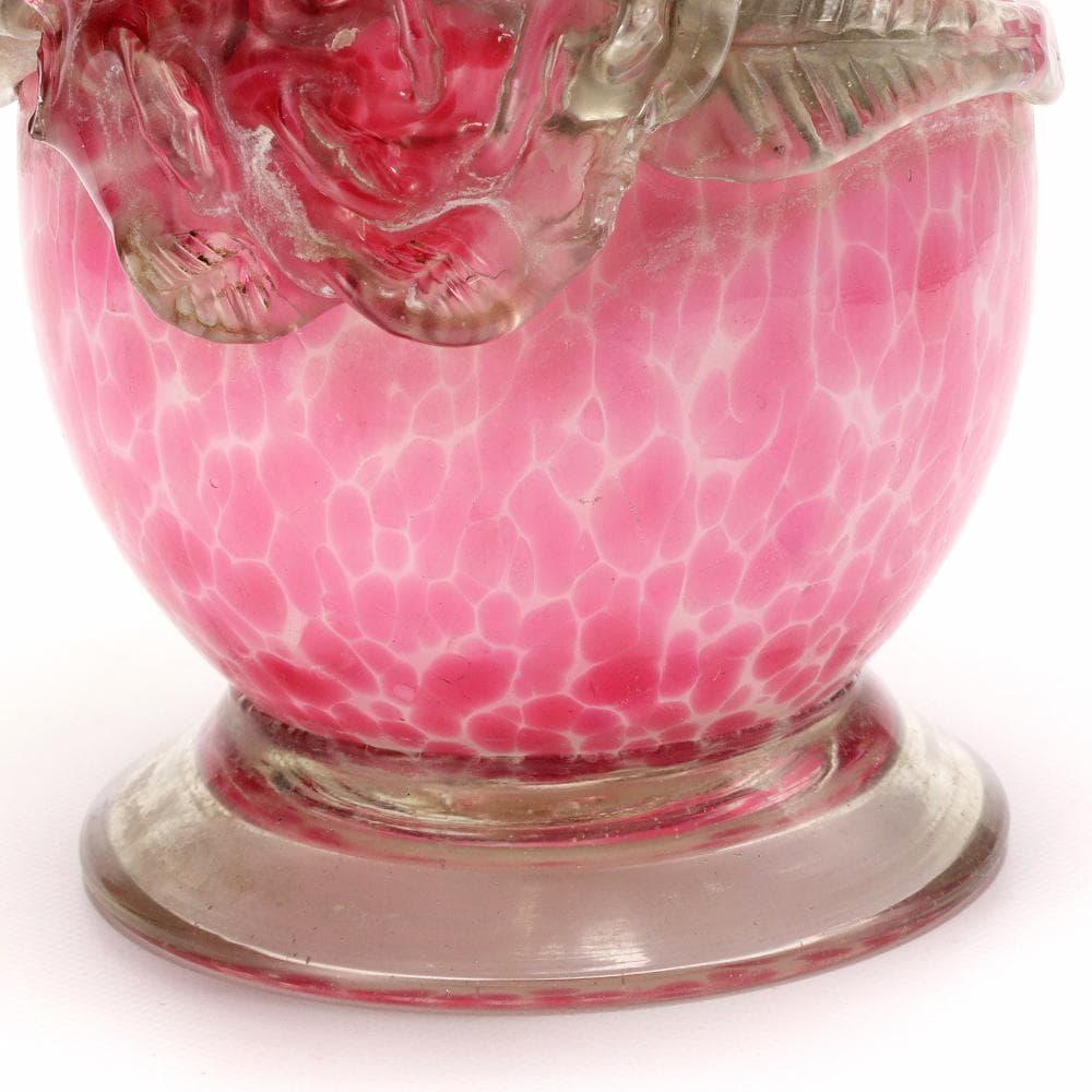 084C 大正 昭和 花瓶 吹きガラス フラワーベース アンティーク 高さ24㎝