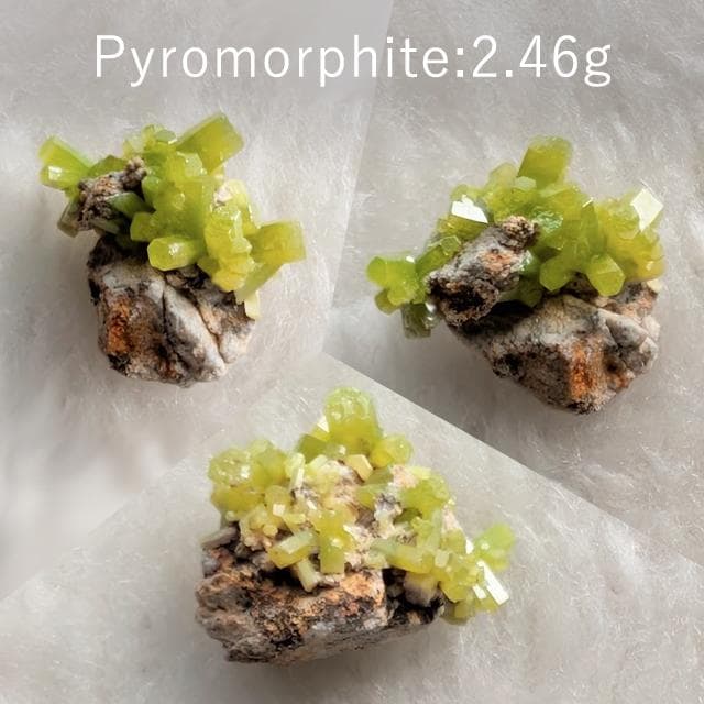 2.46g　緑鉛鉱　パイロモルファイト　鉱物標本