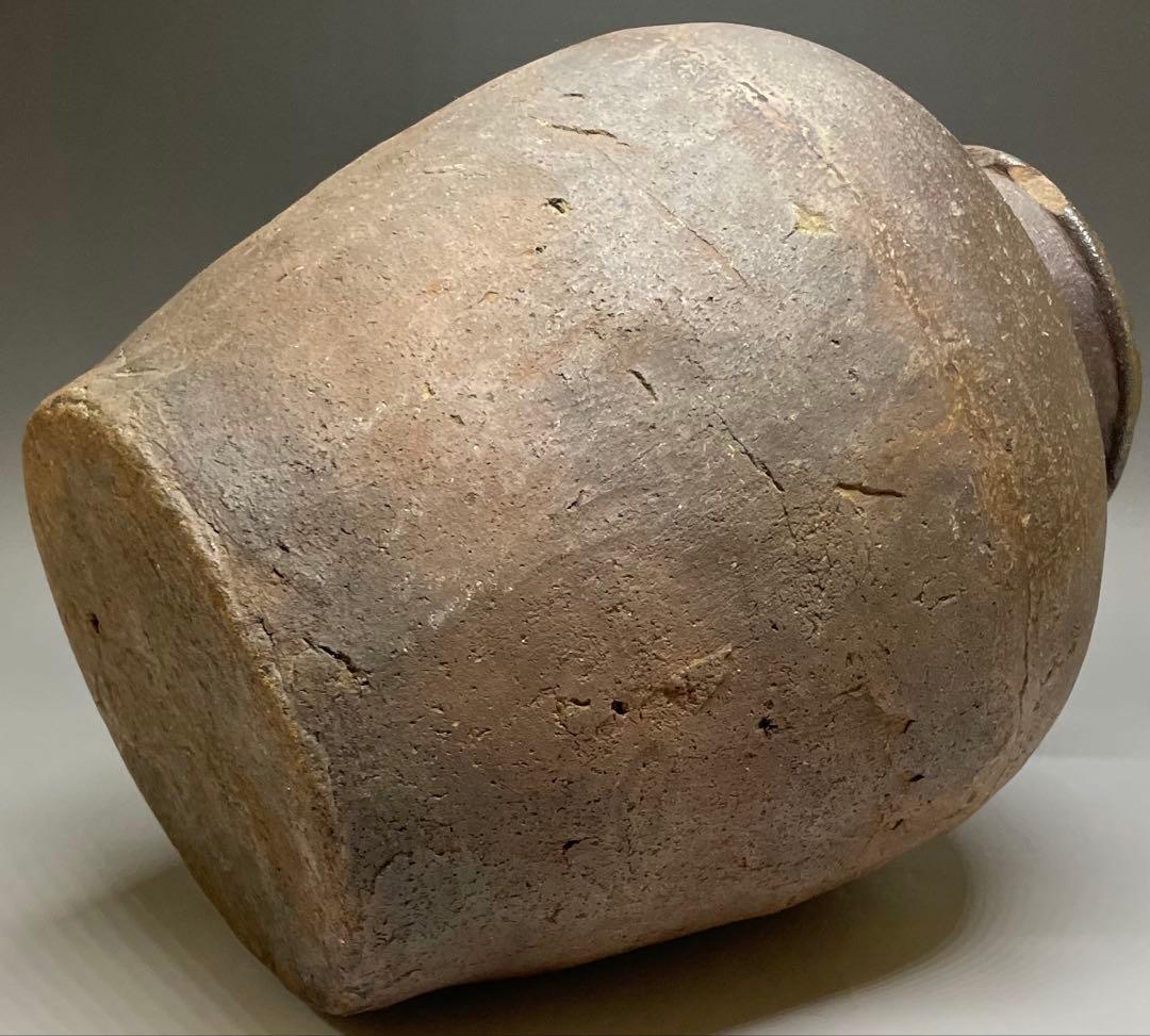 桂又三郎織　古伊賀　銭瓶壺　桃山時代　Z503