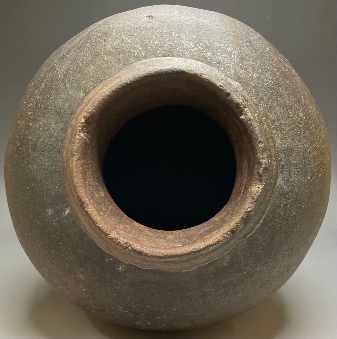 桂又三郎織　古伊賀　銭瓶壺　桃山時代　Z503