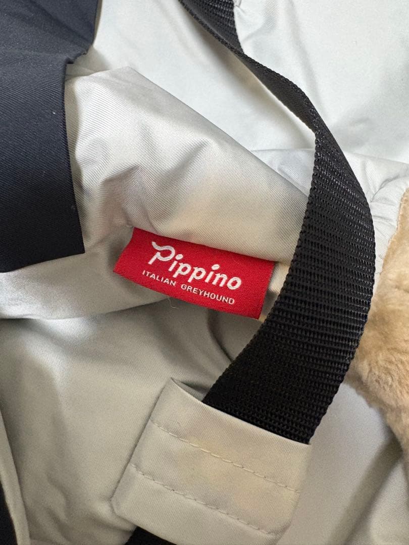 イタグレPippino ボンバーヒートジャケット ライトグレー×ブラック美品 M