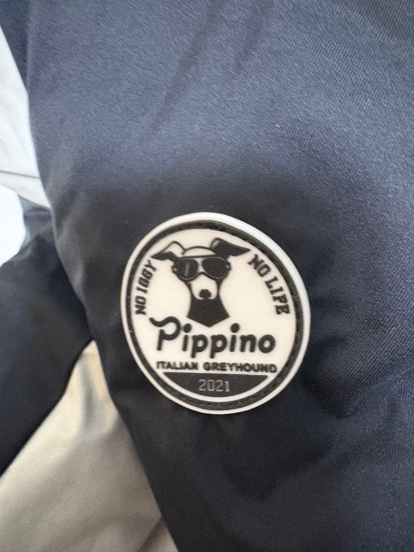 イタグレPippino ボンバーヒートジャケット ライトグレー×ブラック美品 M