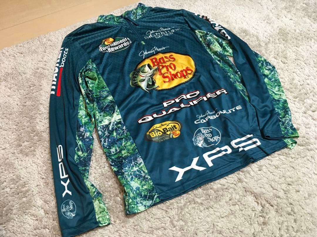 BASS PRO SHOPS フィッシングシャツ グリーン M（L）