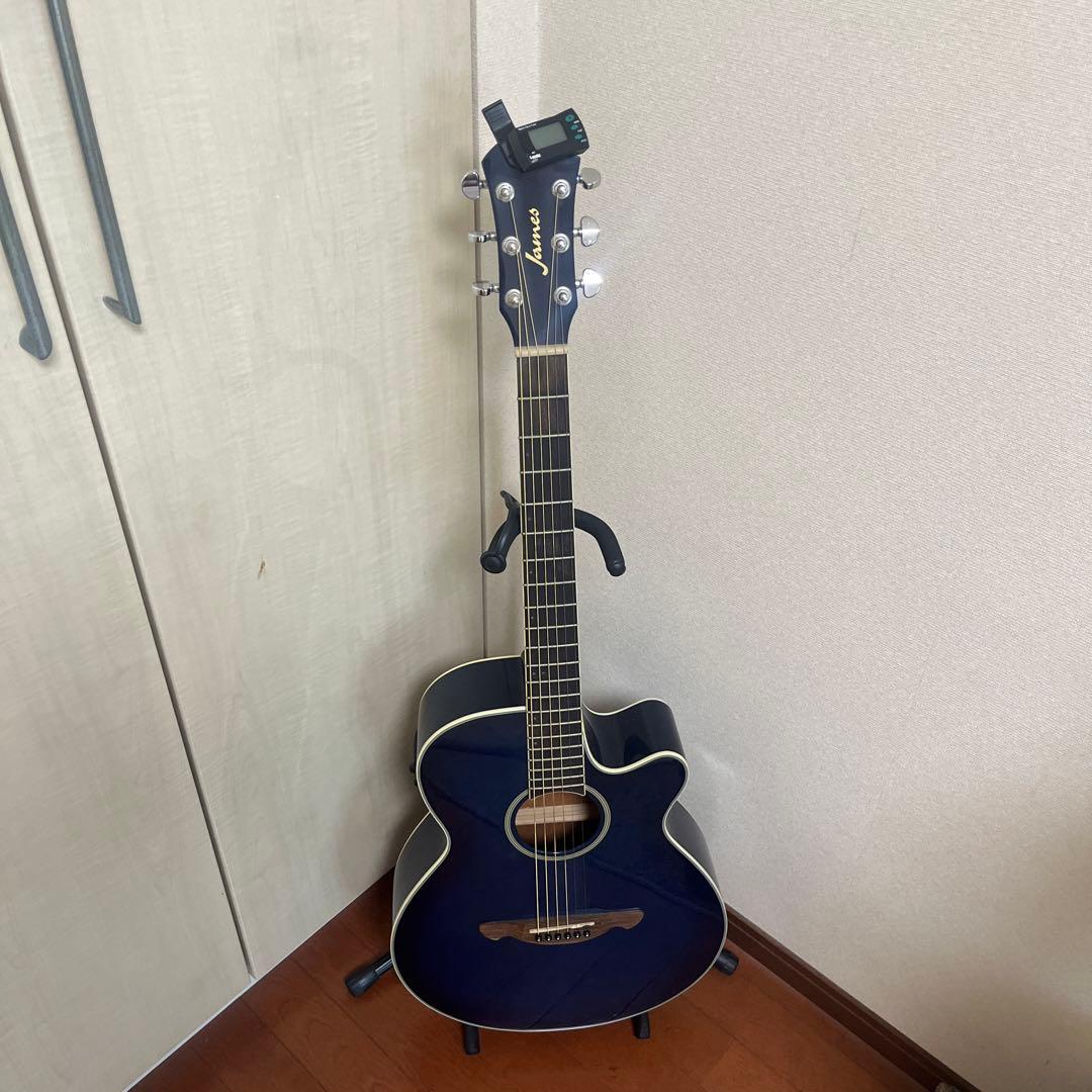 【1万値下げ！】james アコースティックギター　ブルー ギター