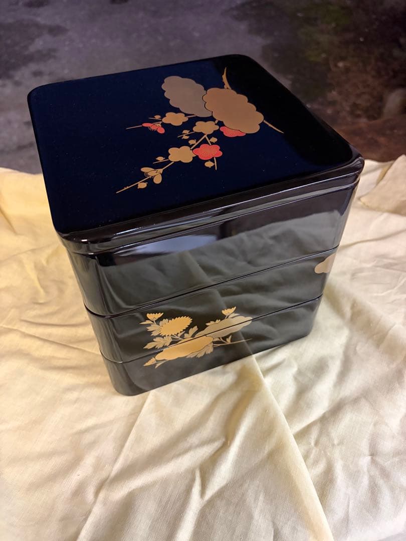 輪島塗　三段重　わじま龍作