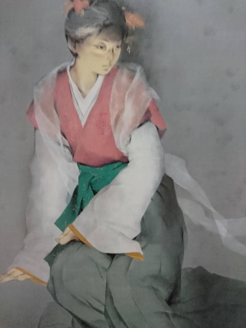 北田 克己、初月、厳選、希少画集画、新品高級額 額装付、きただ かつみ