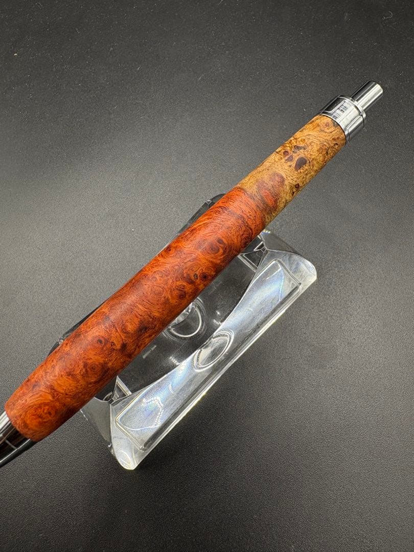 517本花梨　紅白　瘤杢　木軸シャーペン　ボールペン