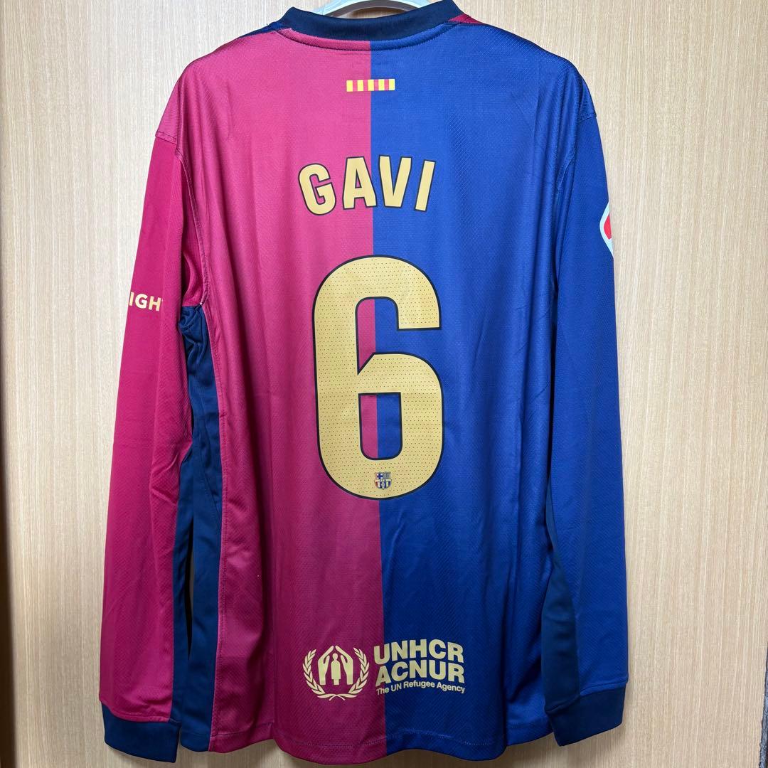 FCバルセロナ24-25 ホーム 長袖 ユニフォーム No.6 ガビ