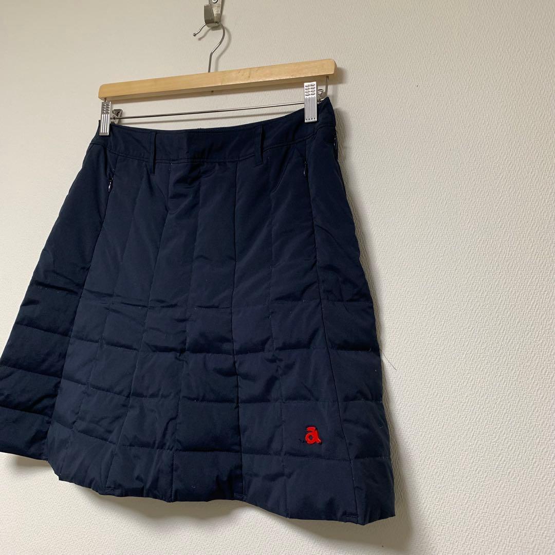 【アルチビオ archivio】スカート 濃紺　ダウン フェザー　ゴルフ