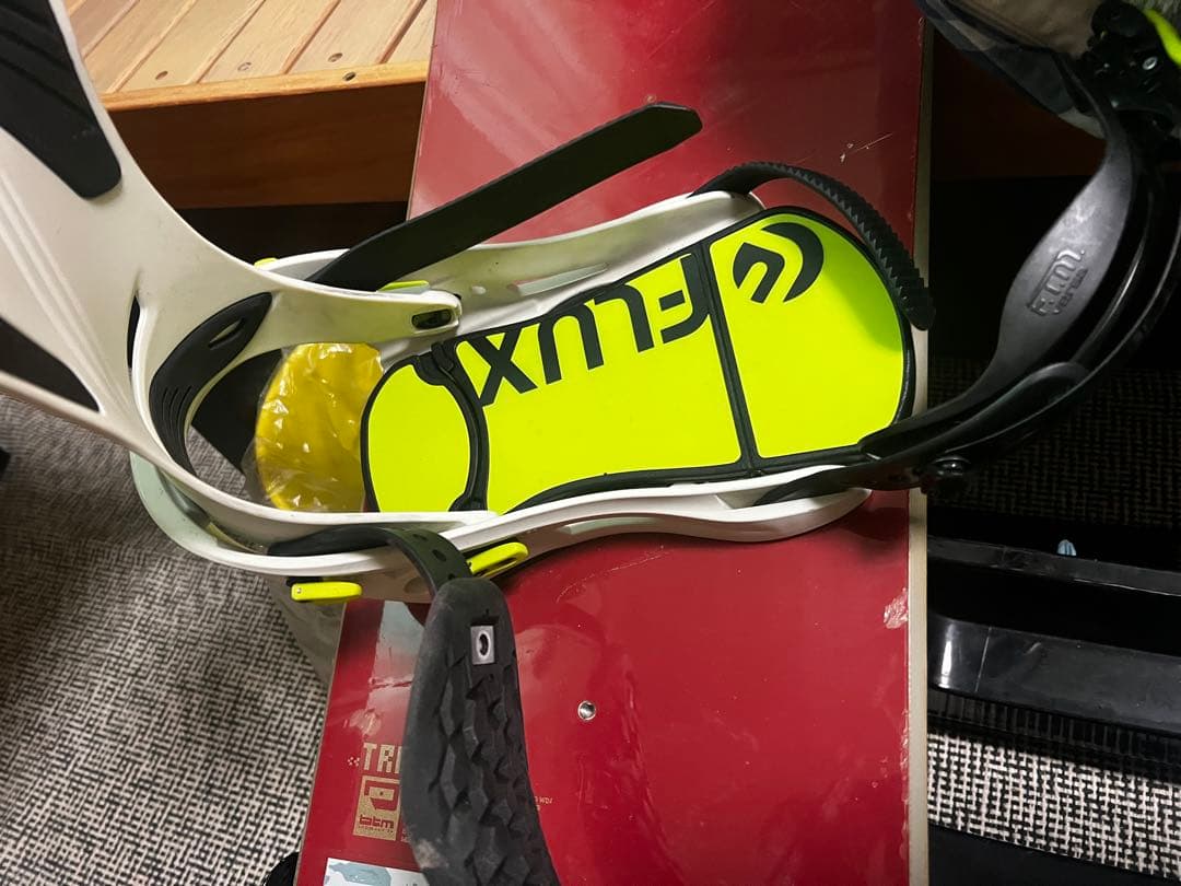 FLUX スノーボードビンディング ホワイト/イエロー サイズM