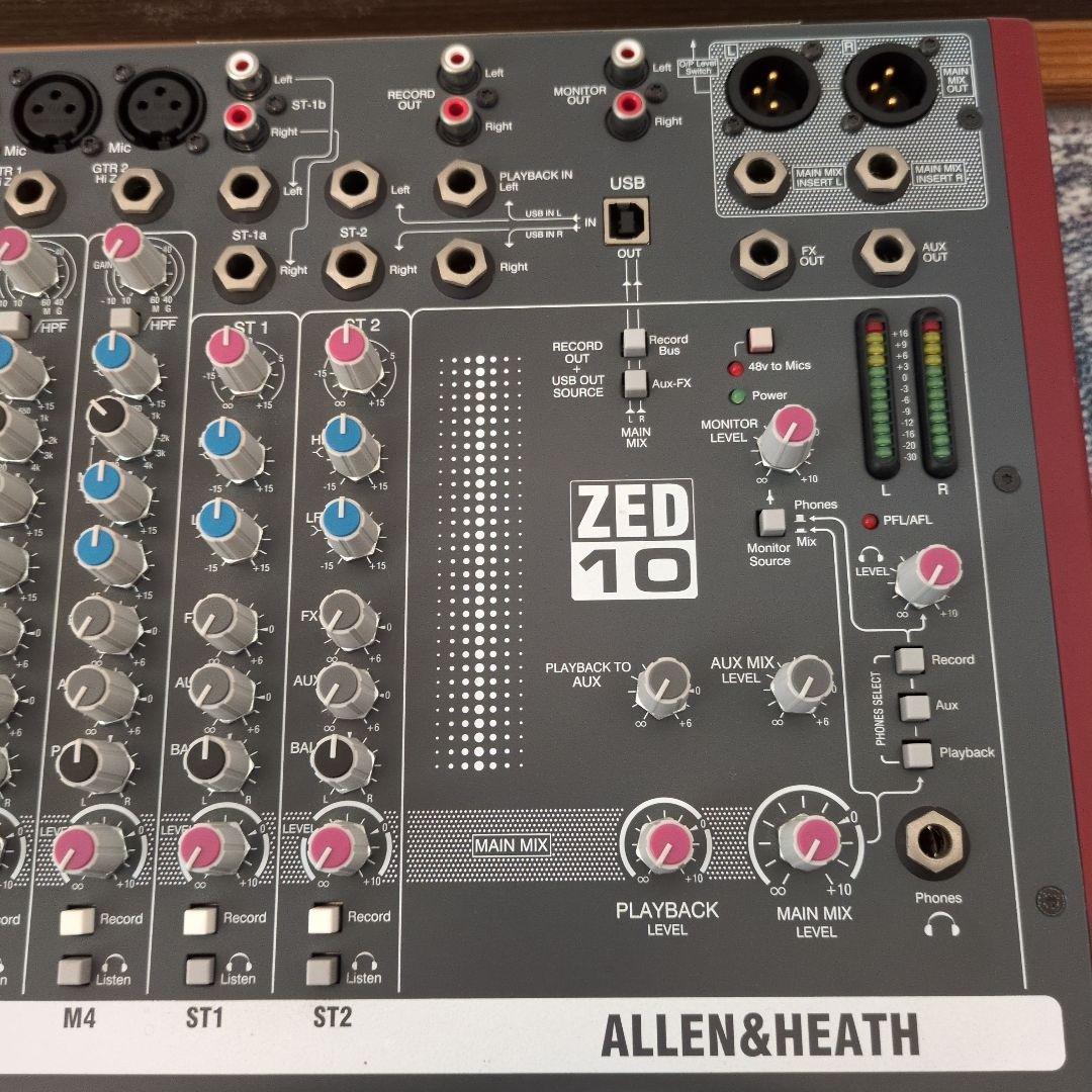 【美品】ALLEN & HEATH ZED-10 ミキサー 電源コード付き