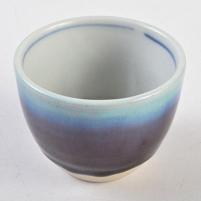 九谷焼　人間国宝　徳田正彦（三代徳田八十吉）　彩釉　ぐい呑　共箱　V　R9189