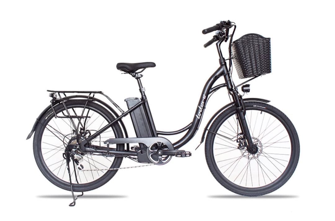 新品　公道走行仕様アシスト版電動自転車「軽風２６」カゴ付　26インチ　黒色