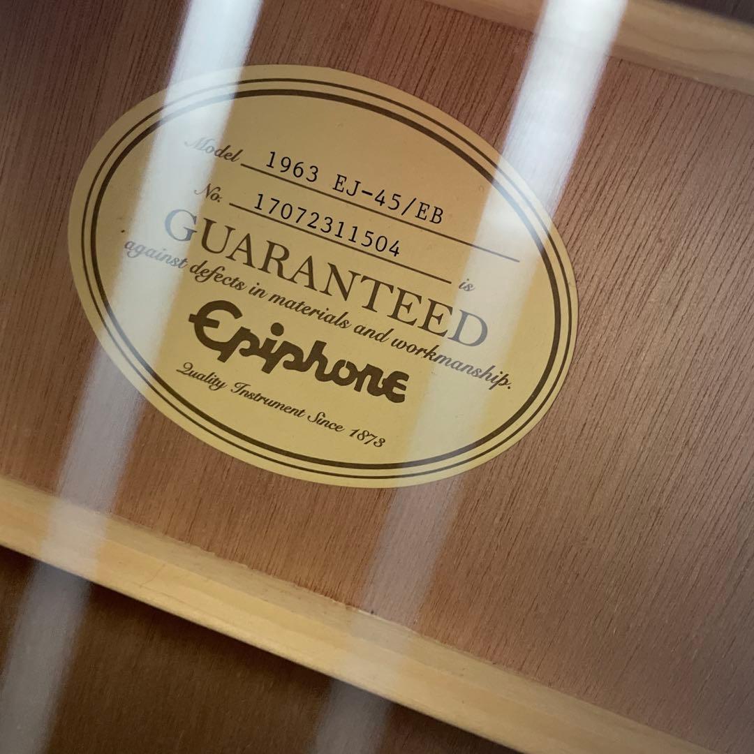 【希少モデル美品✨】純正ハードケース付　Epiphone EJ-45 EB